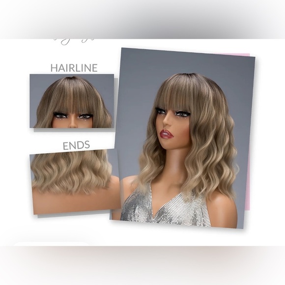 Blonde Ombre Beach Wave Wig - Picture 6 of 7